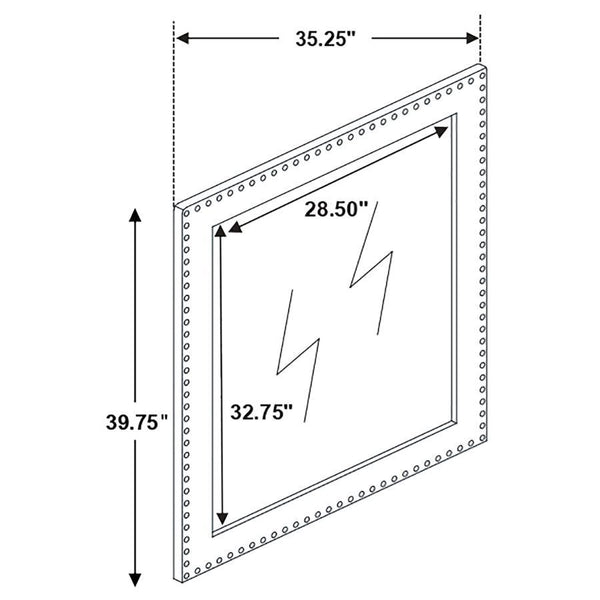 Melody - Upholstered Dresser Mirror