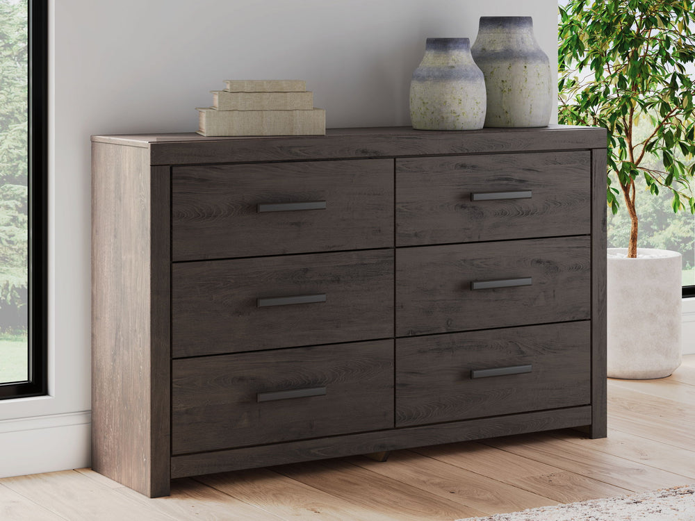 Prendonea - Panel Bedroom Set Dark Gray