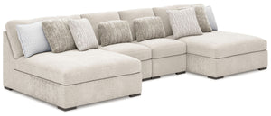 Cuddle Plush - Sectional White 4 Pc. Sectional With 2 Armless Chaises