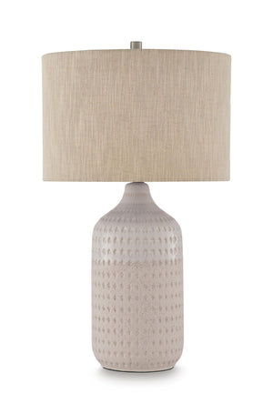 Capwich - Ceramic Table Lamp - Beige / White