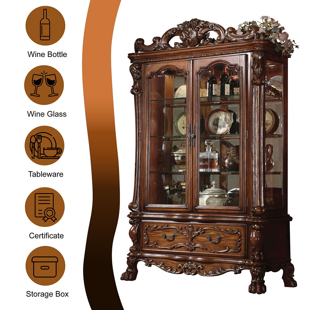 Dresden - Curio Cabinet Cherry Oak