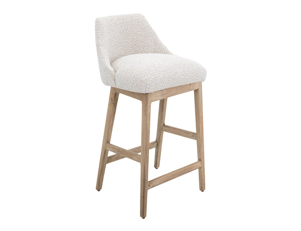 Emma - Upholstered Barstool White Bar Height (28"-30")