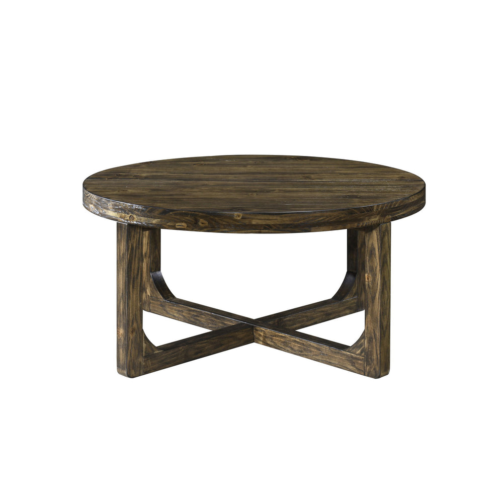 Kerby - Round Coffee Table - Dark Brown
