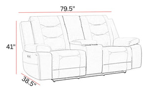 Caldwell - Power Console Loveseat