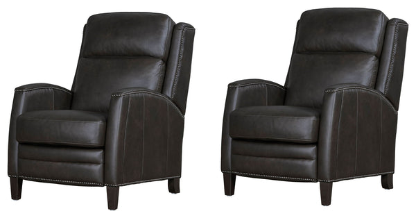 Vermont - Manual Pushback Recliner Dark Brown 2 Pieces