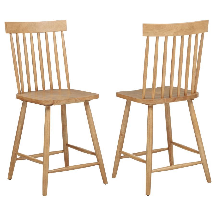 Andrews - Windsor Counter Height Dining Side Chair (Set of 2) Light Brown