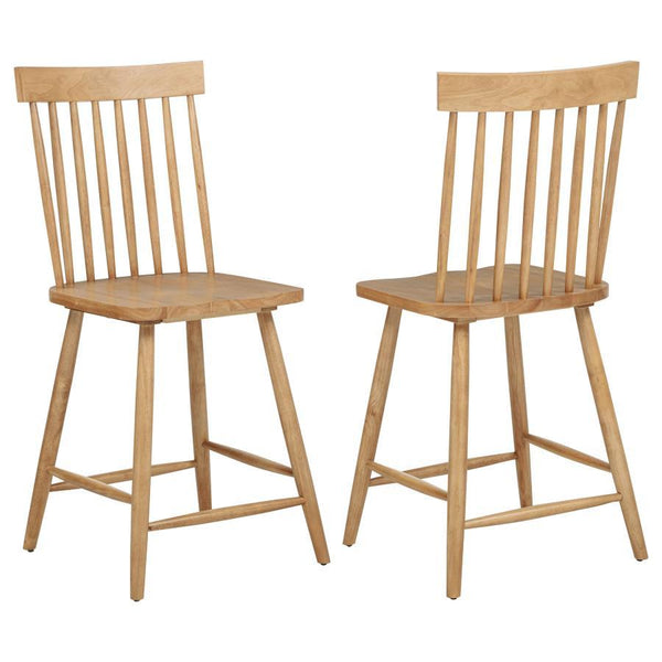Andrews - Windsor Counter Height Dining Side Chair (Set of 2) Light Brown