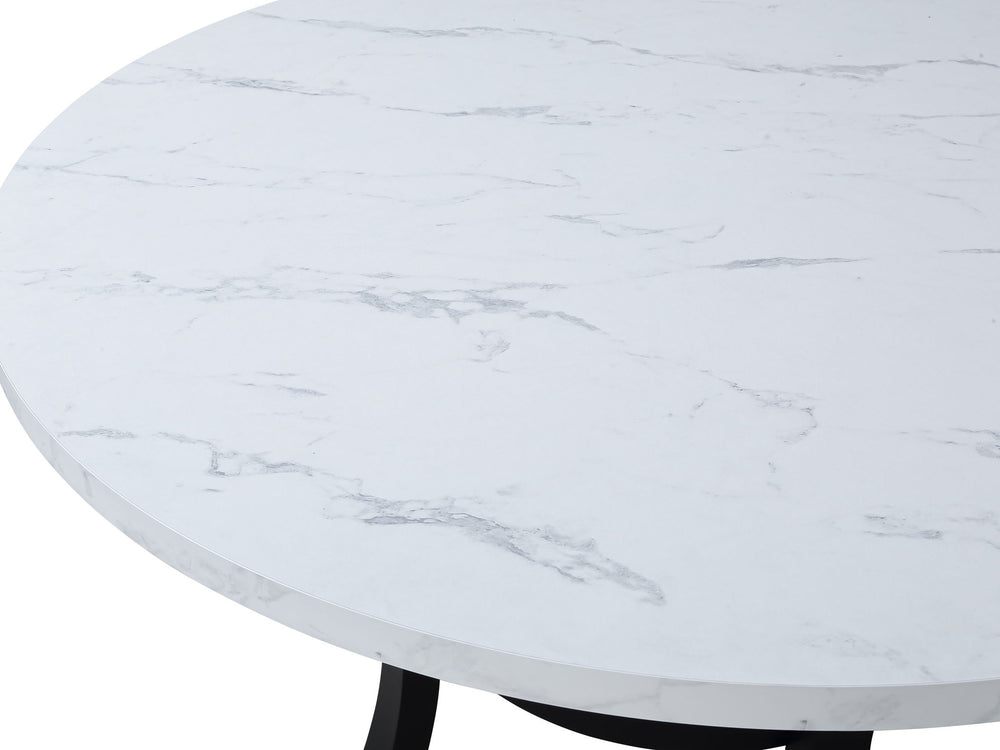 Isla - 5 Piece Dining Room Set - White / Black