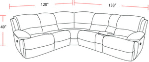 Gladiator - 6 Piece Modular Power Reclining Sectional