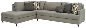 Santasia - Sectional Dark Gray 2 Pc. Left Arm Facing Chaise Sectional