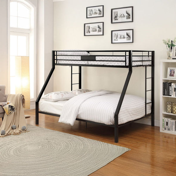 Limbra - Bunk Bed Sandy Black Twin Long over Queen