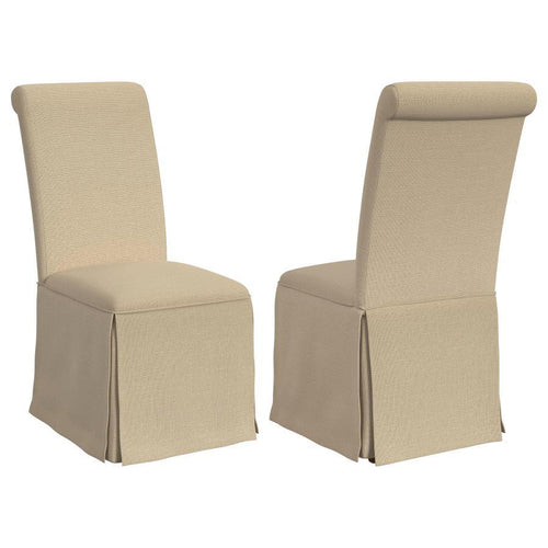 Shawna - Upholstered Skirted Dining Chair (Set of 2) Beige