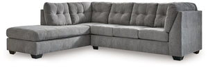Marleton - Sleeper Sectional Gray 2 Pc. Left Arm Facing Corner Chaise Sleeper Sectional
