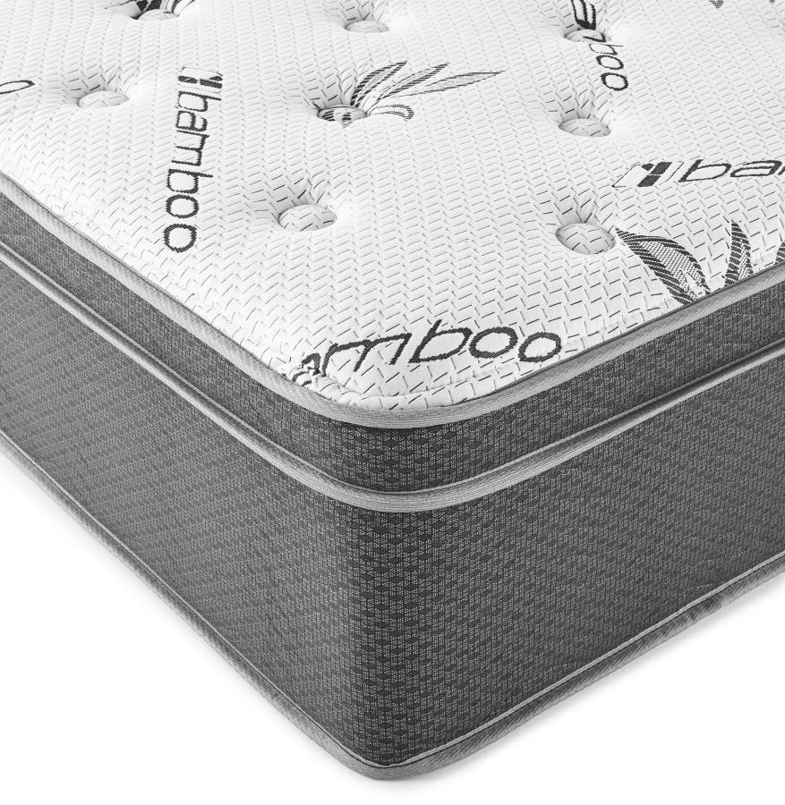 Sommet - Bamboo Euro Top Hybrid Mattress White