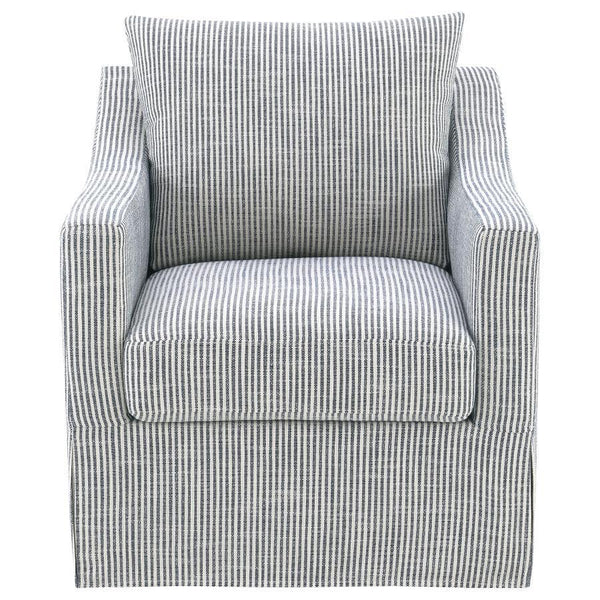 Winter - Upholstered Sloped Arm Accent Swivel Chair