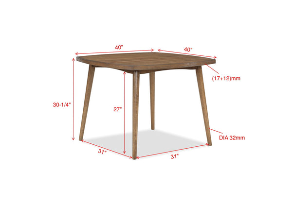 Weldon - 5 Piece Dining Room Set - Brown