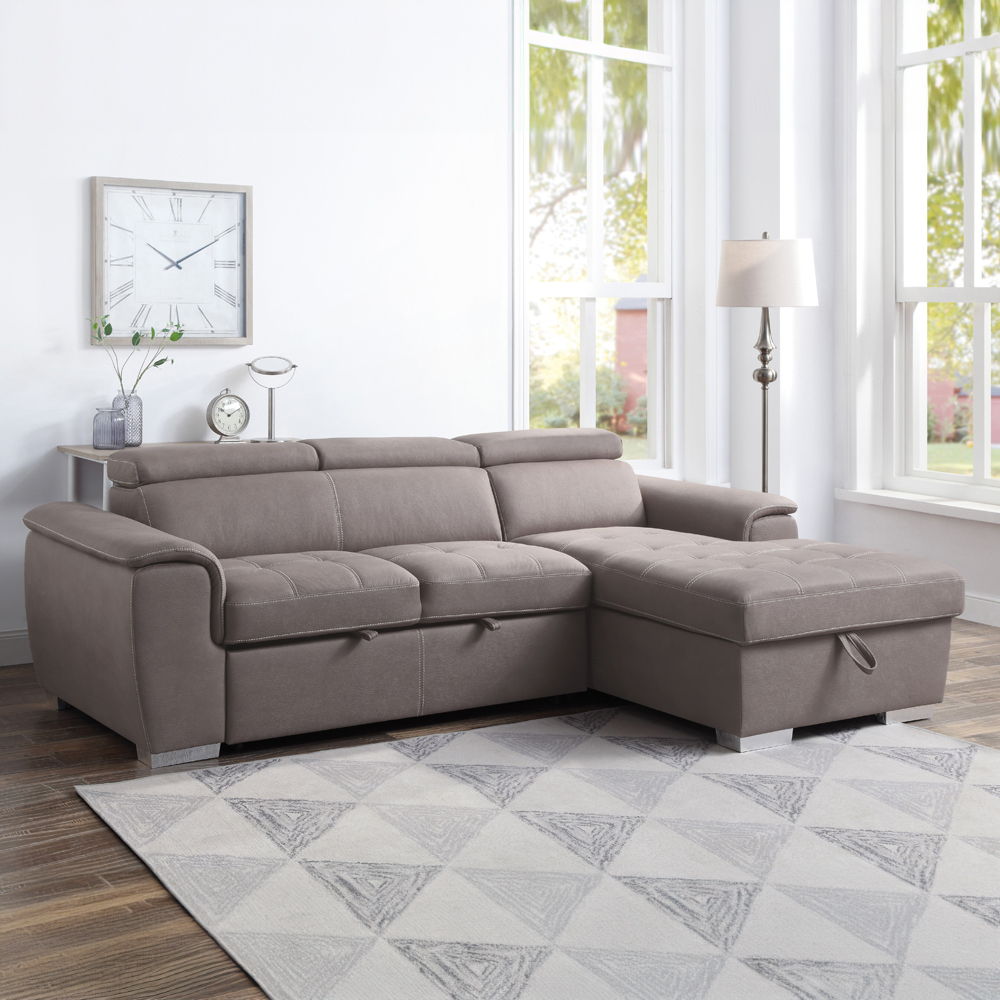 Haruko - Sectional Sofa Light Brown