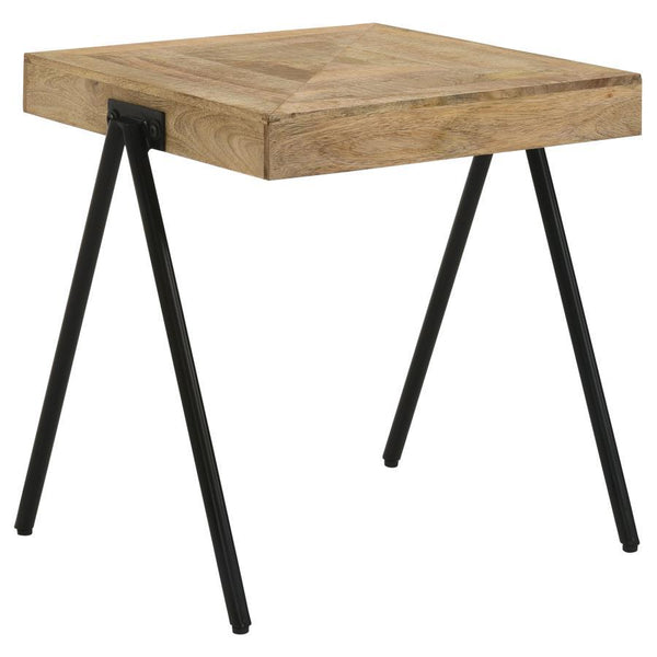 Avery - Square Solid Mango Wood Side End Table - Natural