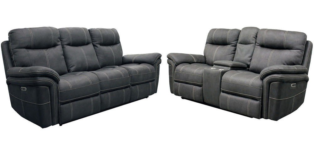 Mason - Power Reclining Sofa Set Charcoal 3 Pc. Sofa, 2 Recliners