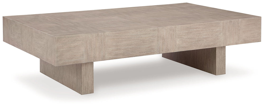 Jorlaina - Rectangular Table Beige End Tables