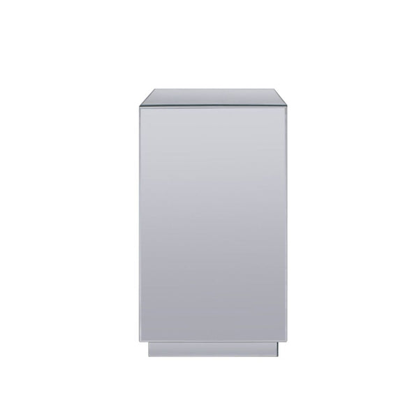 Noralie - 26" Accent Table - Mirrored, Faux Diamonds