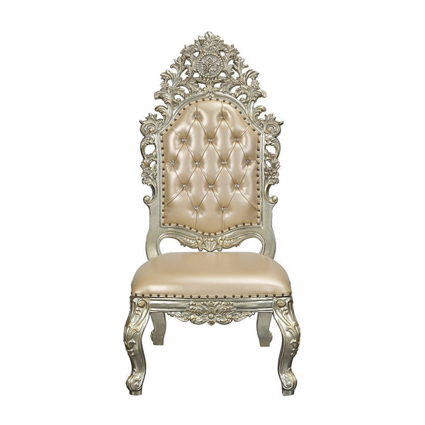 Sorina - Side Chair (Set of 2) - Synthetic Leather & Antique Gold