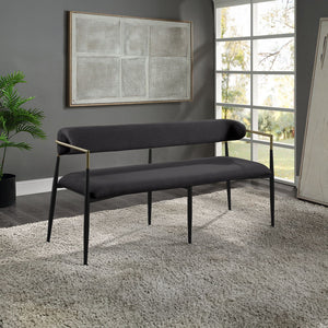 Jaramillo - Chenille Bench Black