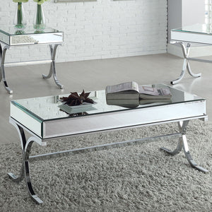 Yuri - Coffee Table - Mirrored & Chrome