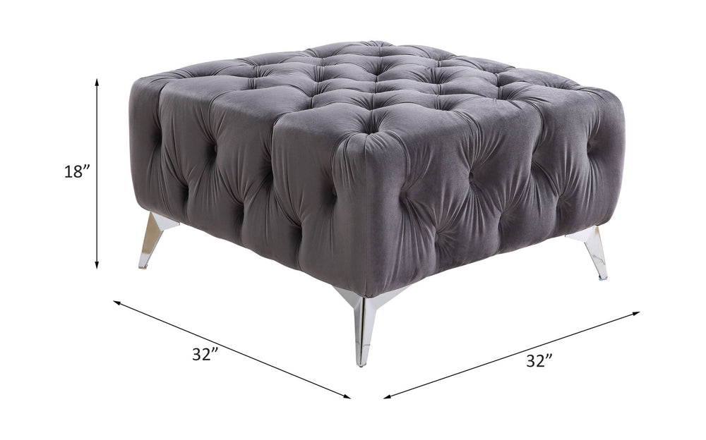 Wugtyx - Ottoman - Dark Grayvelvet