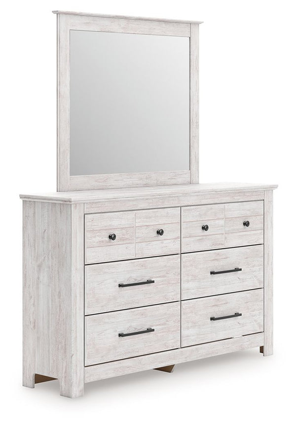 Makidern - Six Drawer Dresser White Dresser & Mirror