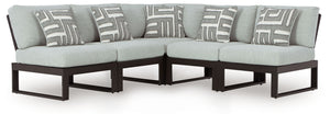 Beachloft - Outdoor Sectional Black 5 Pc. Sectional