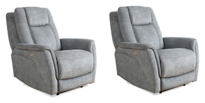 Linus - Power Zero Gravity Recliner Gray 2 Pieces