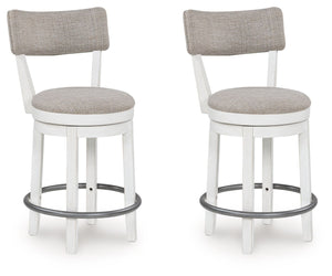 Robbinsdale - Upholstered Swivel Barstool (Set of 2) - Antique White