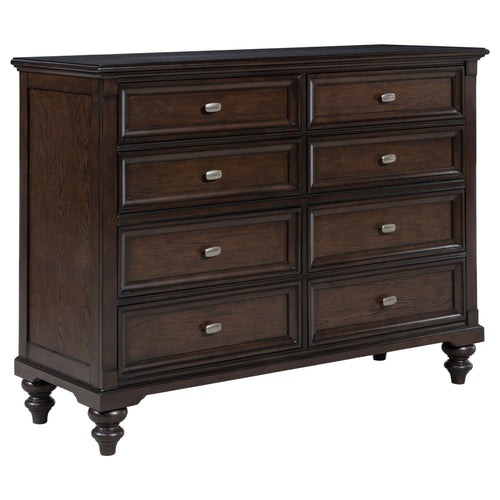 Andover - 8-Drawer Dresser Dark Brown Dressers