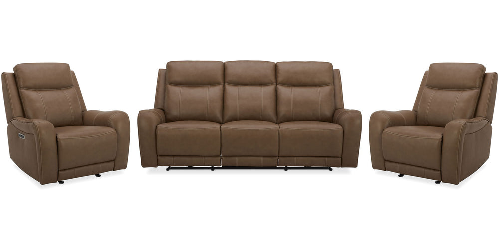 Haywood - Power Reclining Sofa Set Butternut 3 Pc. Sofa, 2 Recliners