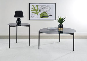 Rosalie - Round Coffee And End Table Set Gray 2 Pc. Coffee Table, End Table