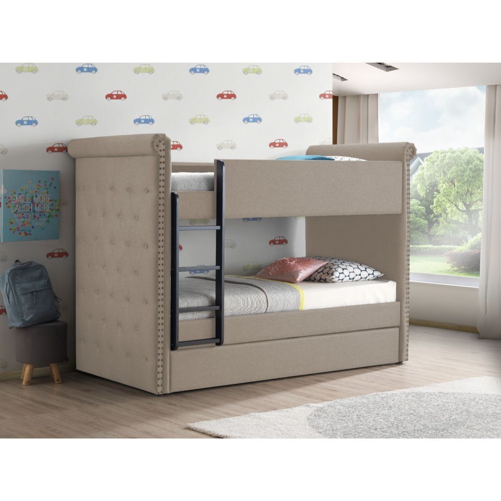 Romana II - Bunk Bed & Trundle Beige Twin