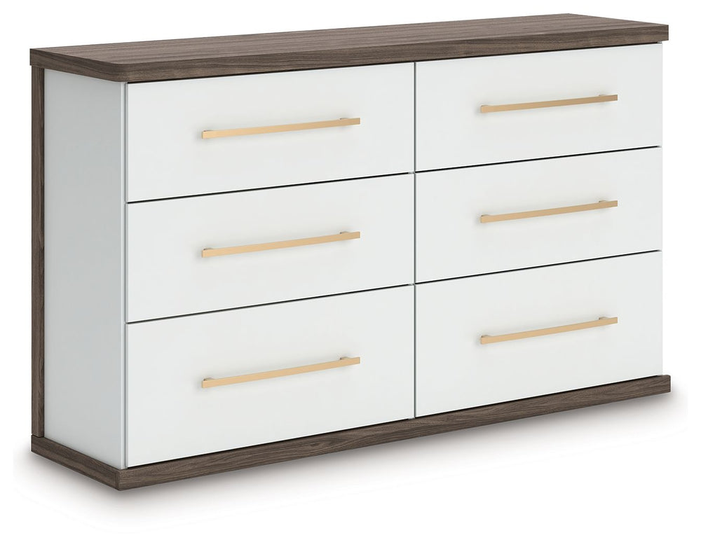 Kendanport - Six Drawer Dresser White Dressers