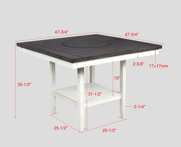 Fulton - 5 Piece Dining Room Set - Chalk White