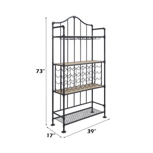 Edina - Wine Rack - Oak & Sandy Black