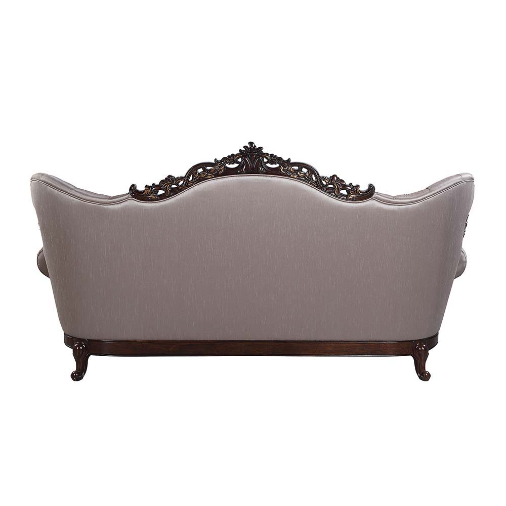 Benbek - Sofa With 5 Pillows - Fabric & Antique Oak