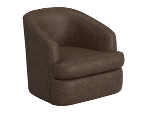 Tumbi - 360 Degree Swivel Accent Chair - Chocolate Brown