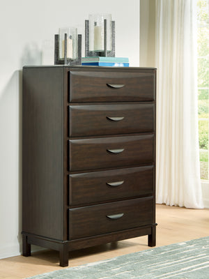 Vanmore - Dark Brown - Five Drawer Chest