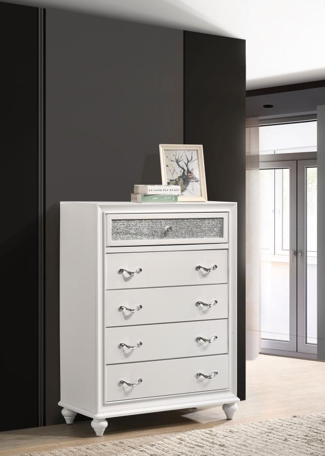 Barzini - 5-Drawer Bedroom Chest White