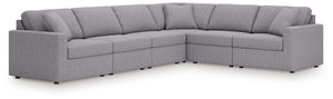 Modmax - Granite - Sectional Gray 6 Pc. Sectional With Laf Corner Chair And Raf Corner Chair