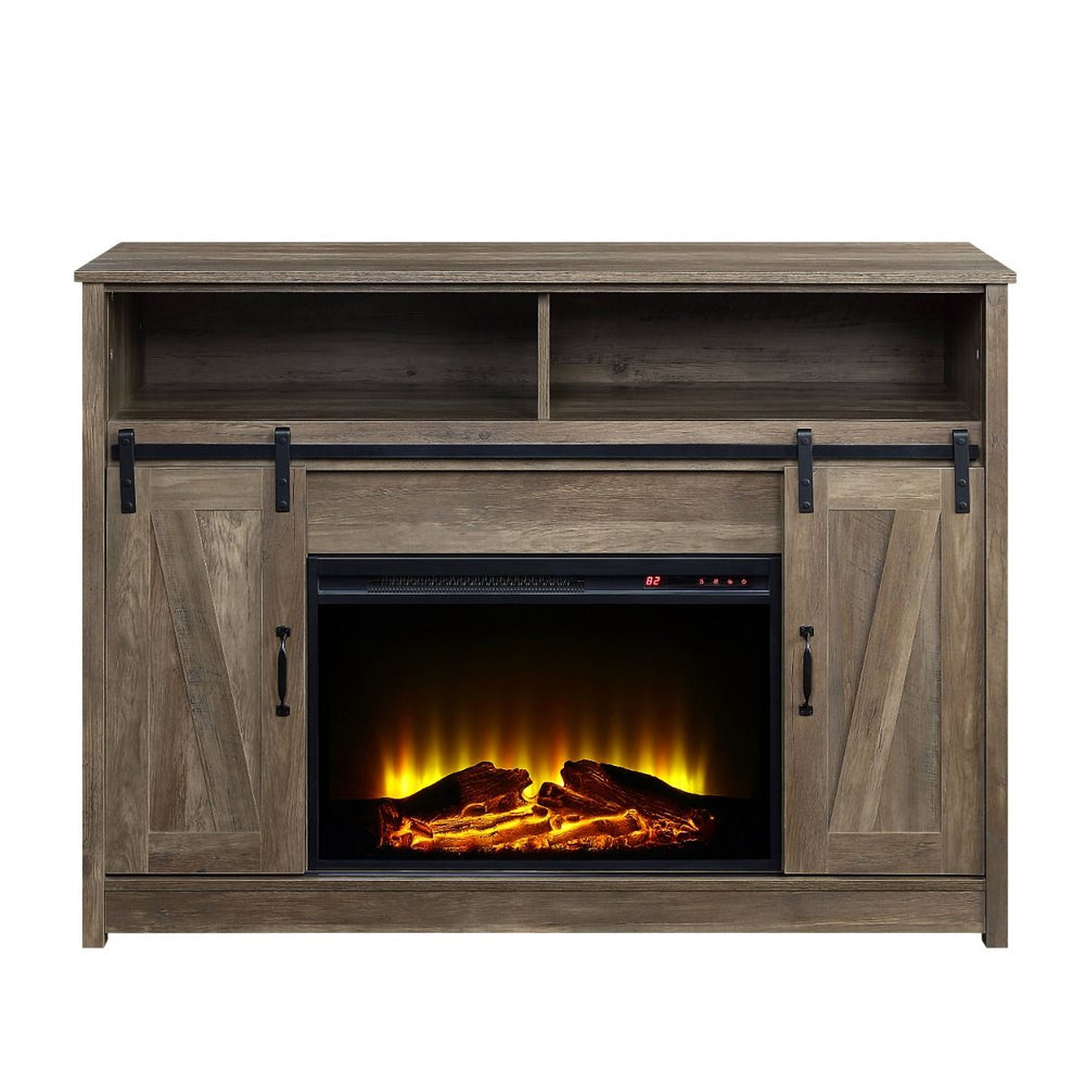 Tobias - 38" Fireplace - Rustic Oak