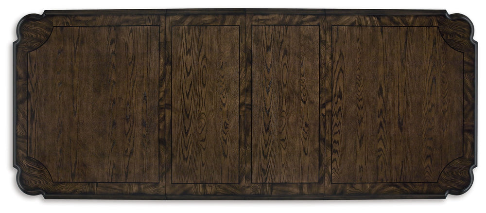 Maylee - 11 Pc. - Dining Extension Table, 4 Side Chairs, 2 Arm Chairs, Storage Bench, Buffet And Hutch - Dark Brown