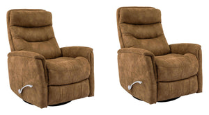 Gemini - 33.5" Swivel Glider Recliner (Set of 2) Autumn