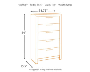 Derekson - Multi Gray - Five Drawer Chest