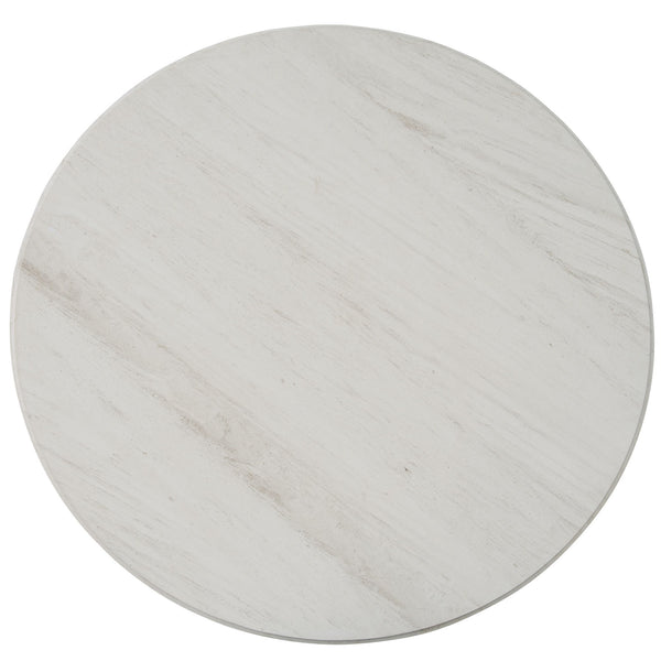 Escape - Round Dining Table - Glazed Natural Oak / Black Metal Trim